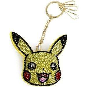 Pikachu Pokemon Rhinestone Bag Clip Pocket Monster Sun Art From Japan‎ Gift NEW